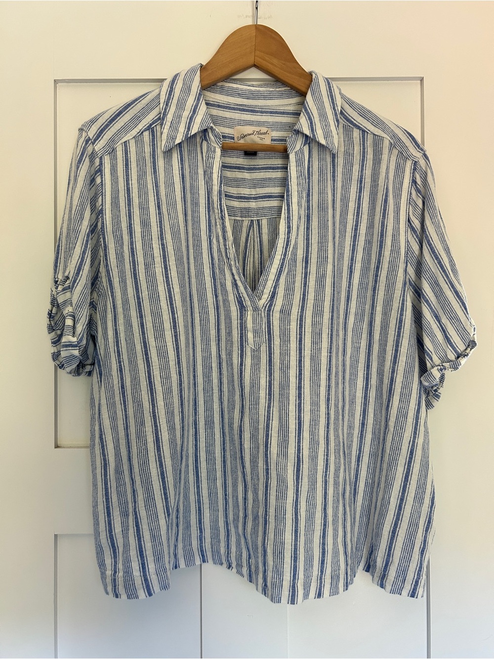 Universal Thread Blue and White Striped Shirt